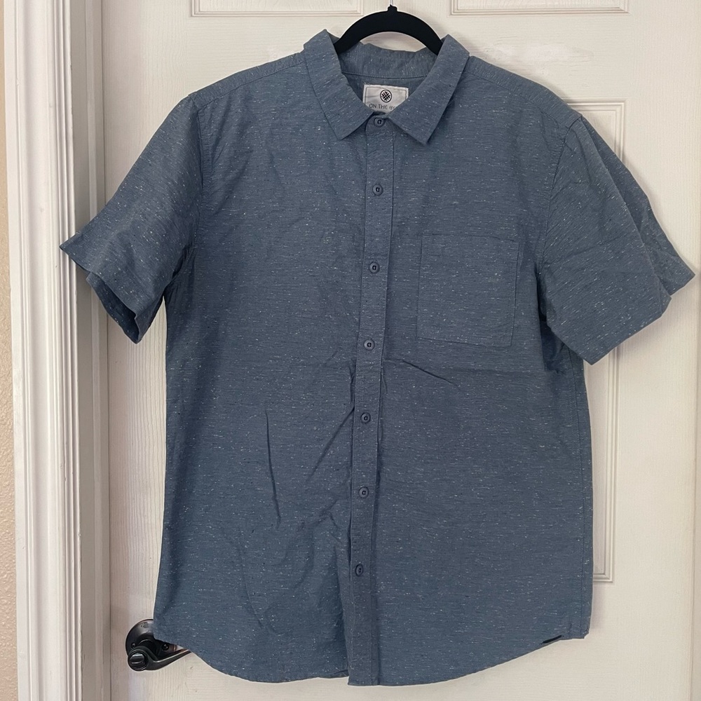 Men | On the Byas Short Sleeve Button Up - Blue